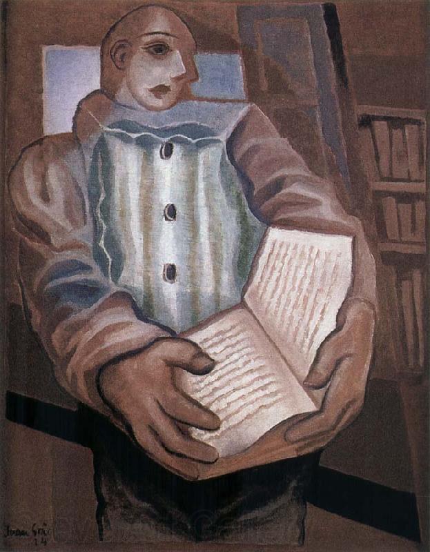 Juan Gris The clown scooped up the book Norge oil painting art